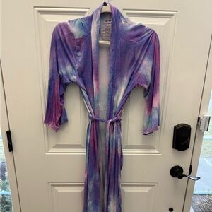 Tie-Dye Long Sleeve Robe